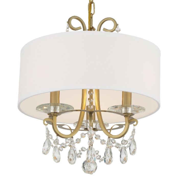 Othello Chandelier in Vibrant Gold with Swarovski Strass Crystal Crystals