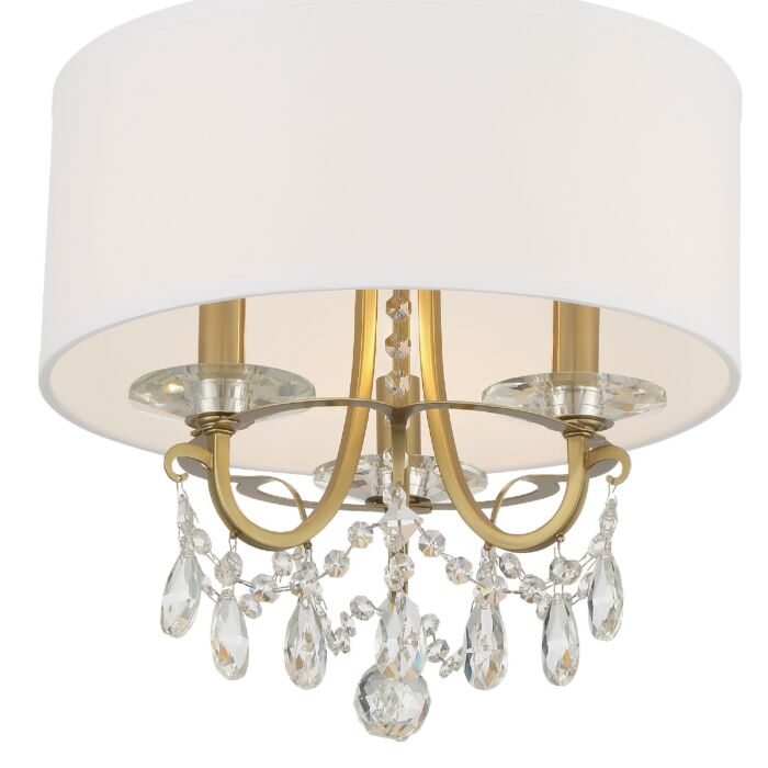 Othello Chandelier in Vibrant Gold with Swarovski Strass Crystal Crystals