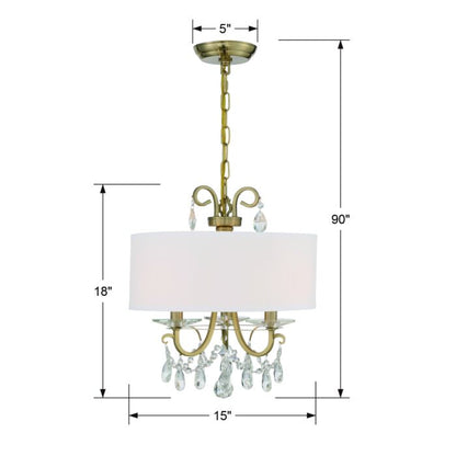 Othello Chandelier in Vibrant Gold with Swarovski Strass Crystal Crystals