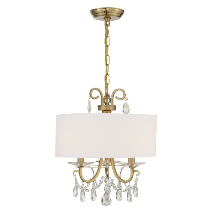 Othello Chandelier in Vibrant Gold with Swarovski Strass Crystal Crystals