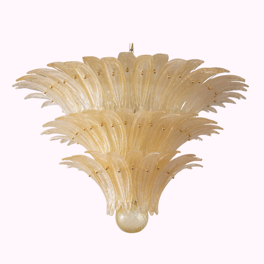 Palmette Murano Chandelier with leaves