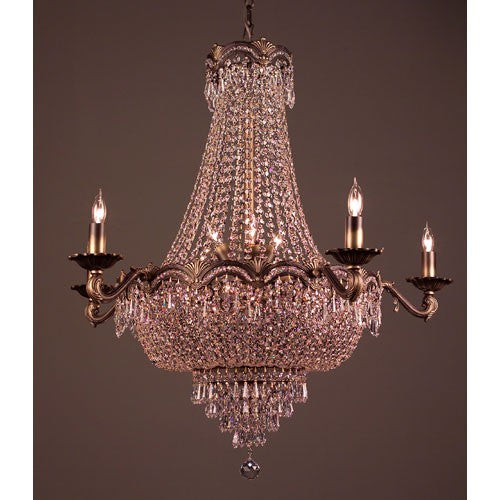 Roman Bronze Eight-Light Chandelier