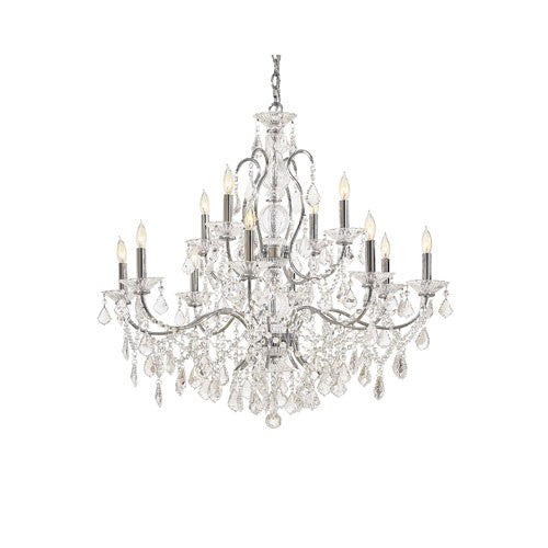 Crystal Twelve-Light Chandelier