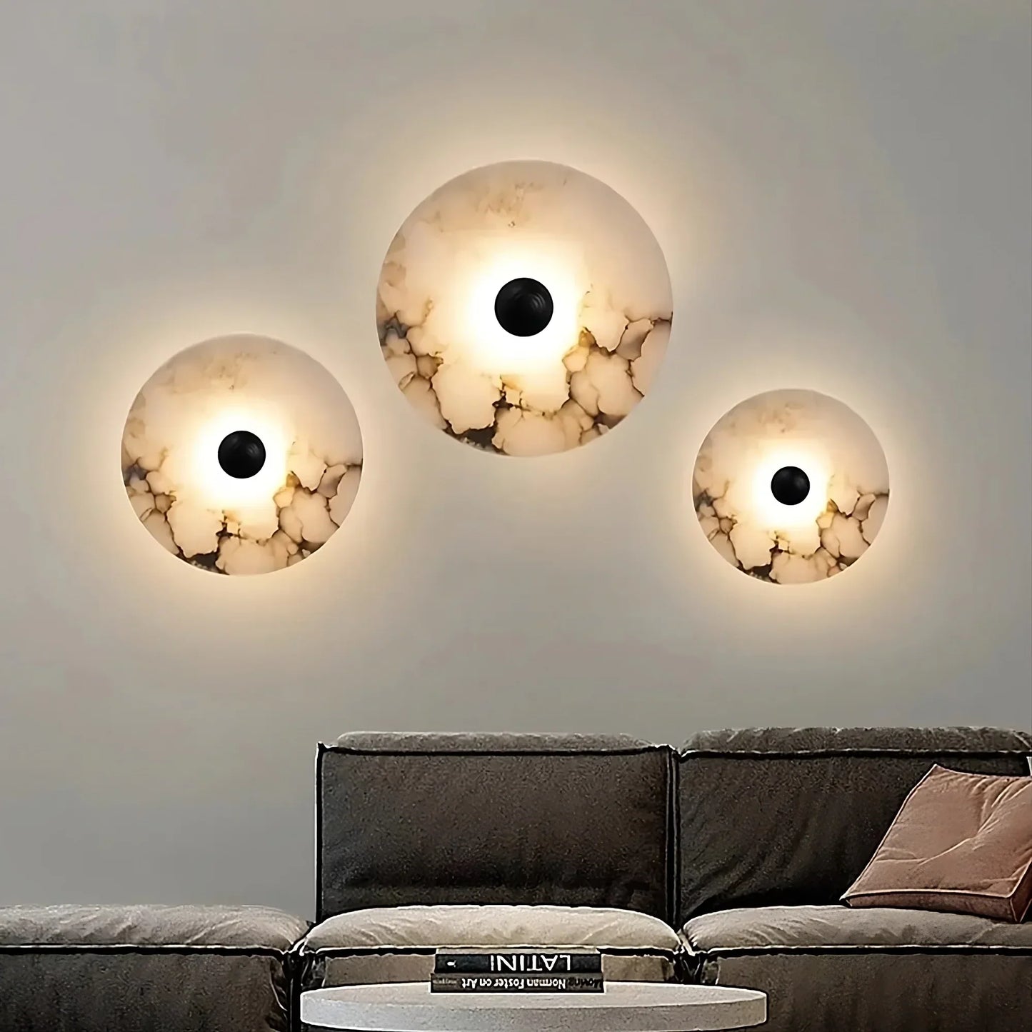 Moonshade Natural Marble Wall Sconce