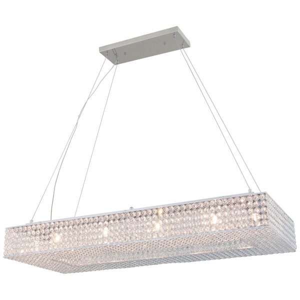 Helsinki Chrome Twelve-Light Linear Pendant