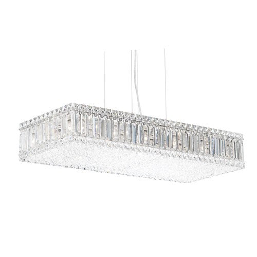 Stainless Steel 17-Light Clear Spectra Crystal Pendant Light, 29.5W x 5H x 29.5D