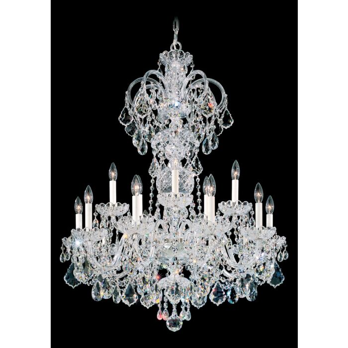 Olde World 15-Light Chandelier in Silver