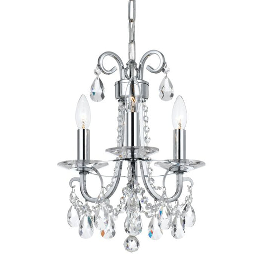 Othello Chandelier in Polished Chrome with Clear Swarovski Strass Crystals