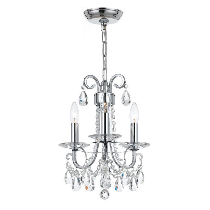 Othello Chandelier in Polished Chrome with Clear Swarovski Strass Crystals