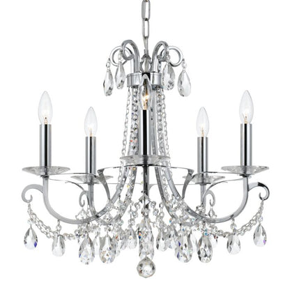 Othello Chandelier in Polished Chrome with Clear Swarovski Strass Crystals