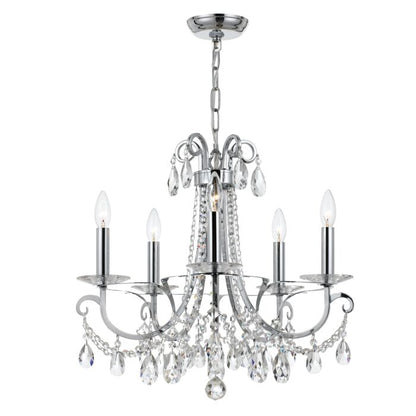 Othello Chandelier in Polished Chrome with Clear Swarovski Strass Crystals