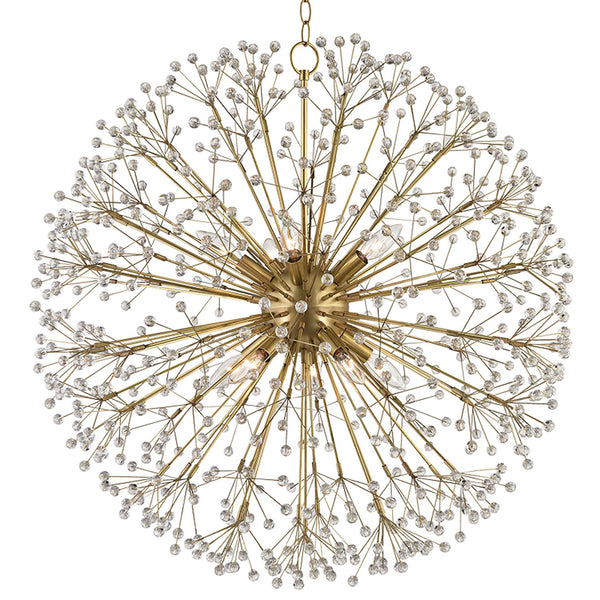 Brass 10-Light Chandelier