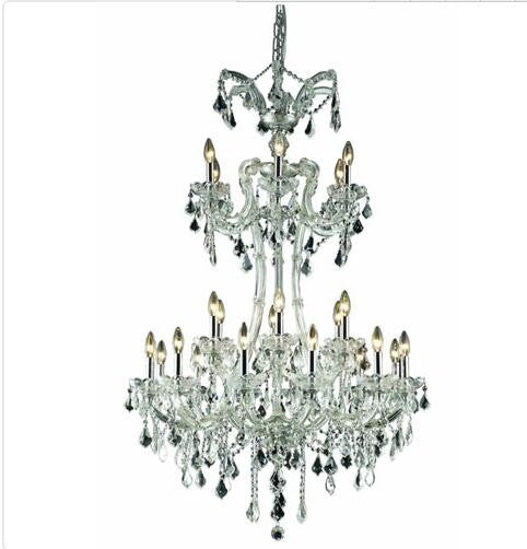 Chrome 24 Light 50-in Chandelier