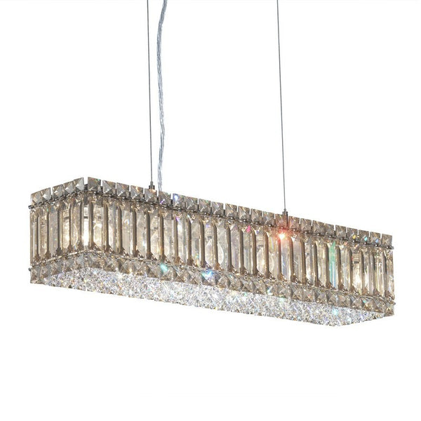 Contemporary Crystal Chandelier in polished chrome finish