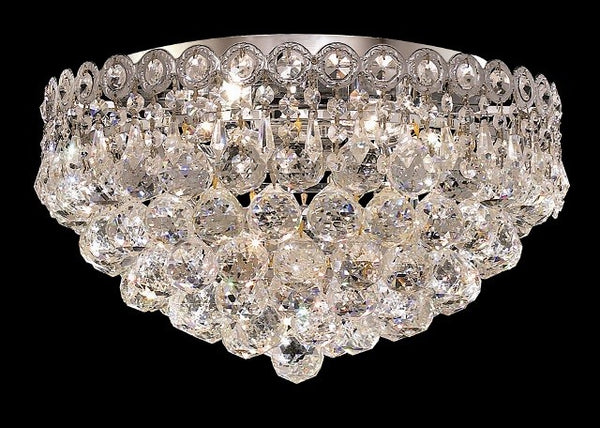 4 light flush mount crystal ceiling light droped with crystal ball