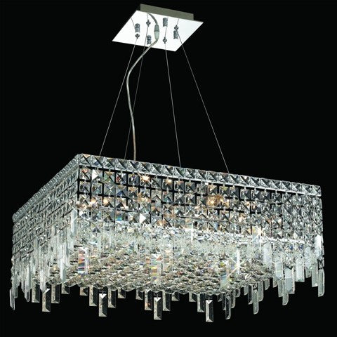 12 Light contemporary crystal chandelier Chrome plated