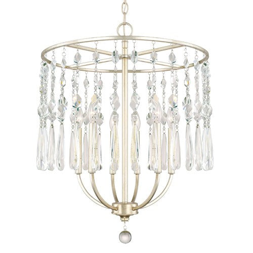 Gold Six-Light 22.5-Inch Wide Chandelier