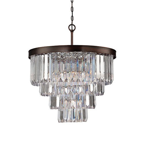 Bronze Six-Light Chandelier