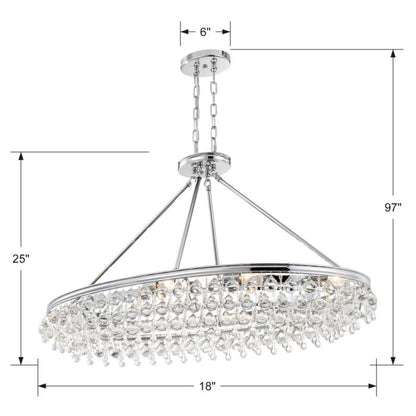 Calypso 8-Light Chandelier in Polished Chrome