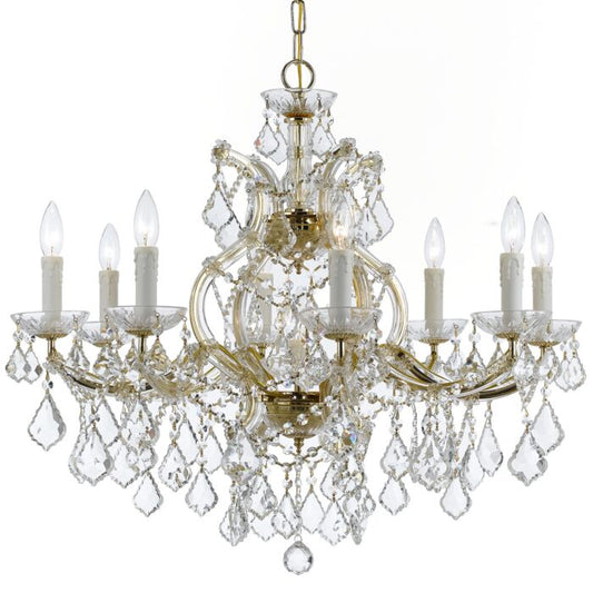 Maria Theresa 9-Light Chandelier in Gold