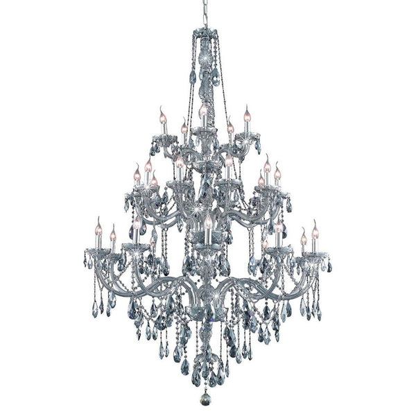 Verona Silver Shade Twenty-Five Light Chandelier with Royal Cut Crystals