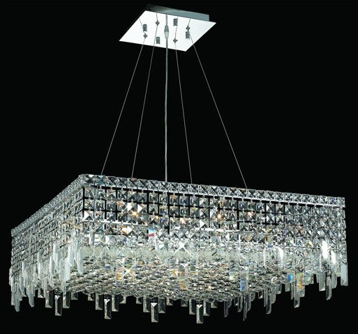 12 Light contemporary crystal chandelier Chrome plated