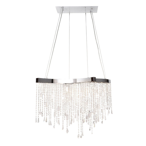 Polished Chrome 14-Light 18-Inch LED Pendant