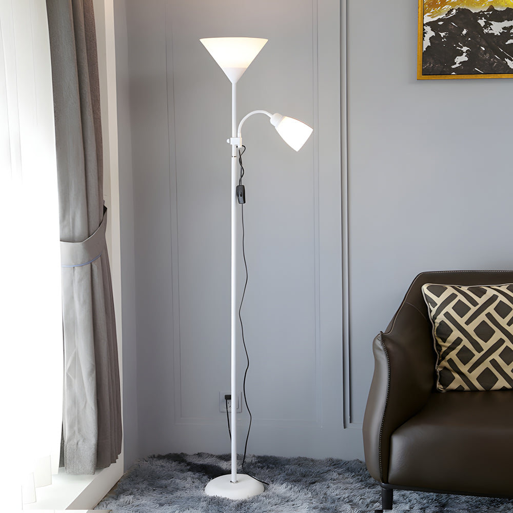 67 inch Modern Torchiere Uplight Floor Lamp with Adjustable Sidelight