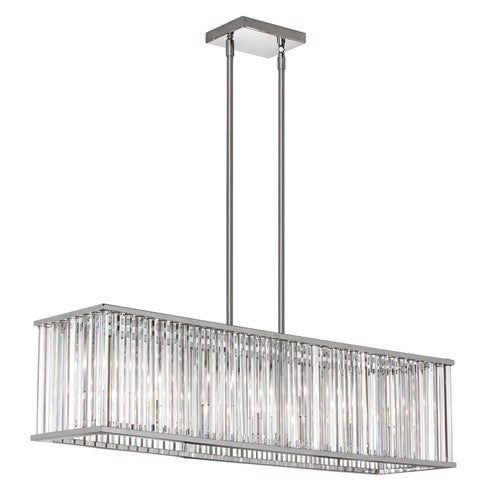 Seven Light Horizontal Crystal Chandelier