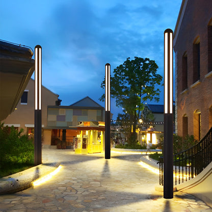 Minimalist Waterproof LED Black Modern Residential Outdoor Pole Lights Yard Lighting