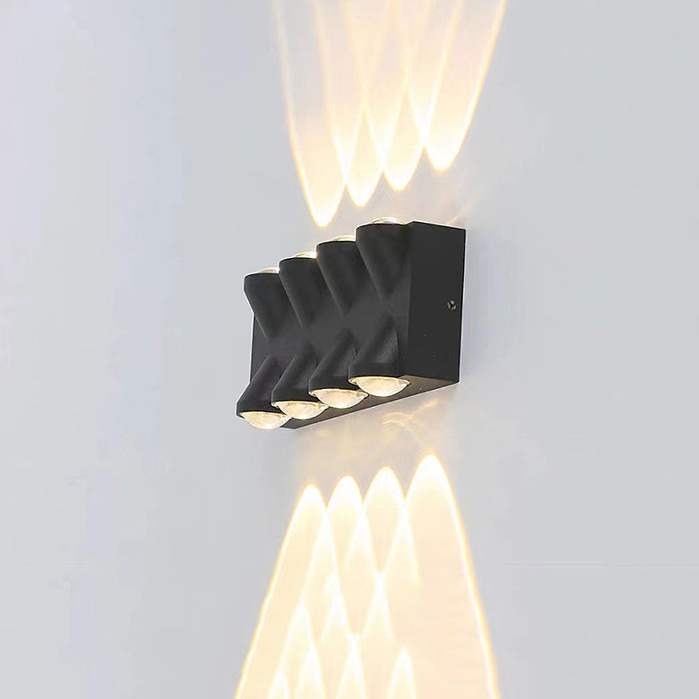 Up and Down Light LED Waterproof Black Modern Wall Lamp Wall Washer Light