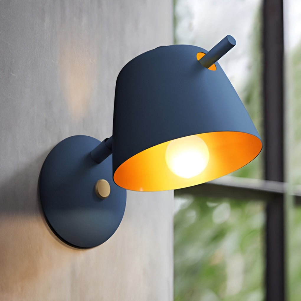 Hat-style Matte Metal Nordic Mounted Modern Wall Sconce Lighting