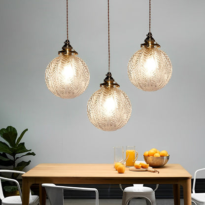 Creative Glass Ball Three Step Dimming LED Modern Pendant Lights