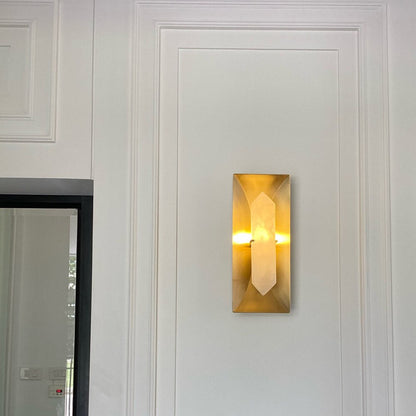 Natural Marble & Copper Wall Sconce