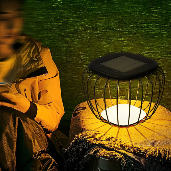 Waterproof Table Chair LED Modern Solar Outdoor Lanterns Floor Lamp