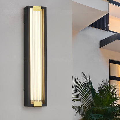 Rectangular Waterproof LED Black Modern Porch Lights Wall Sconces