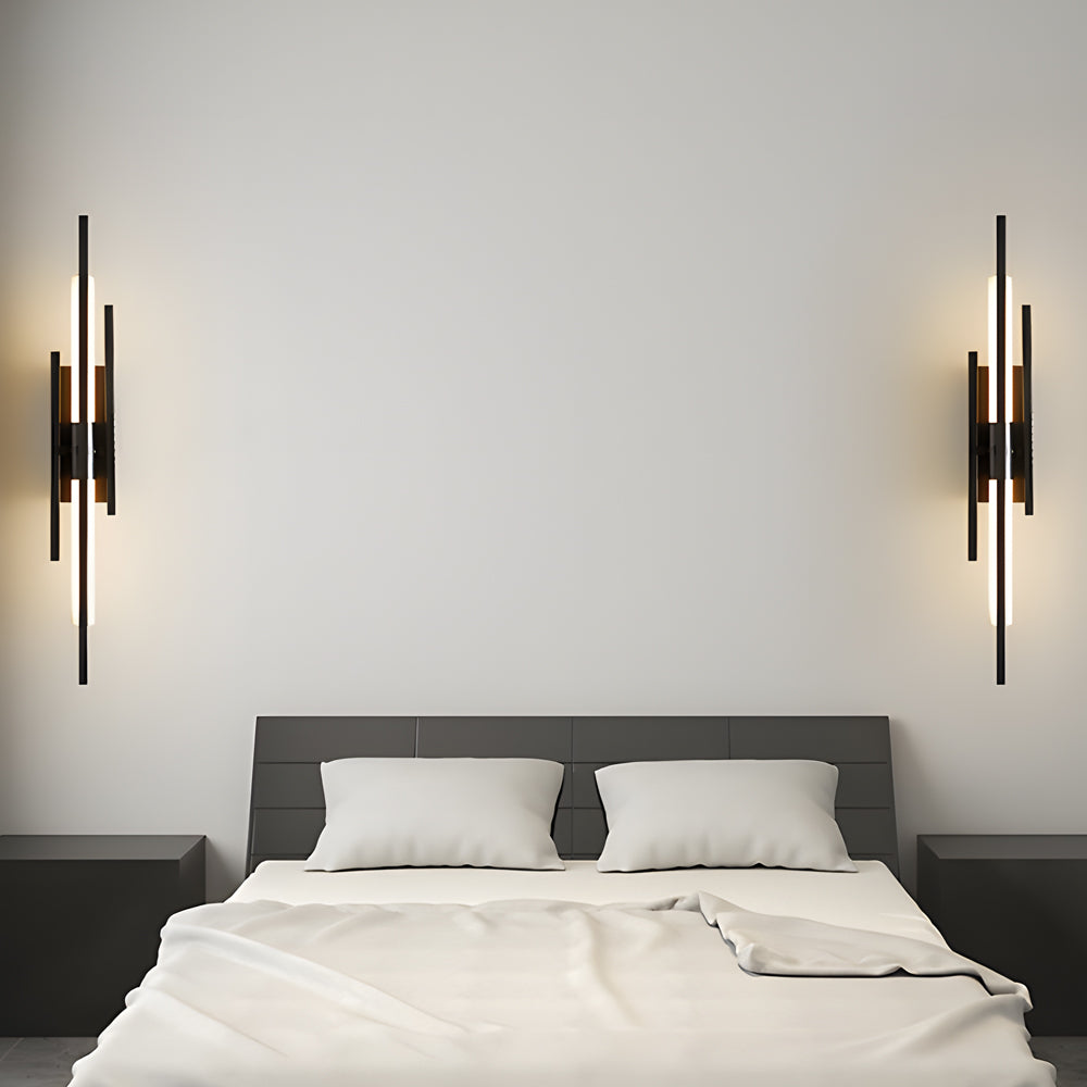 Long Strips Grille Iron Acrylic Simple Modern LED Wall Light Fixture