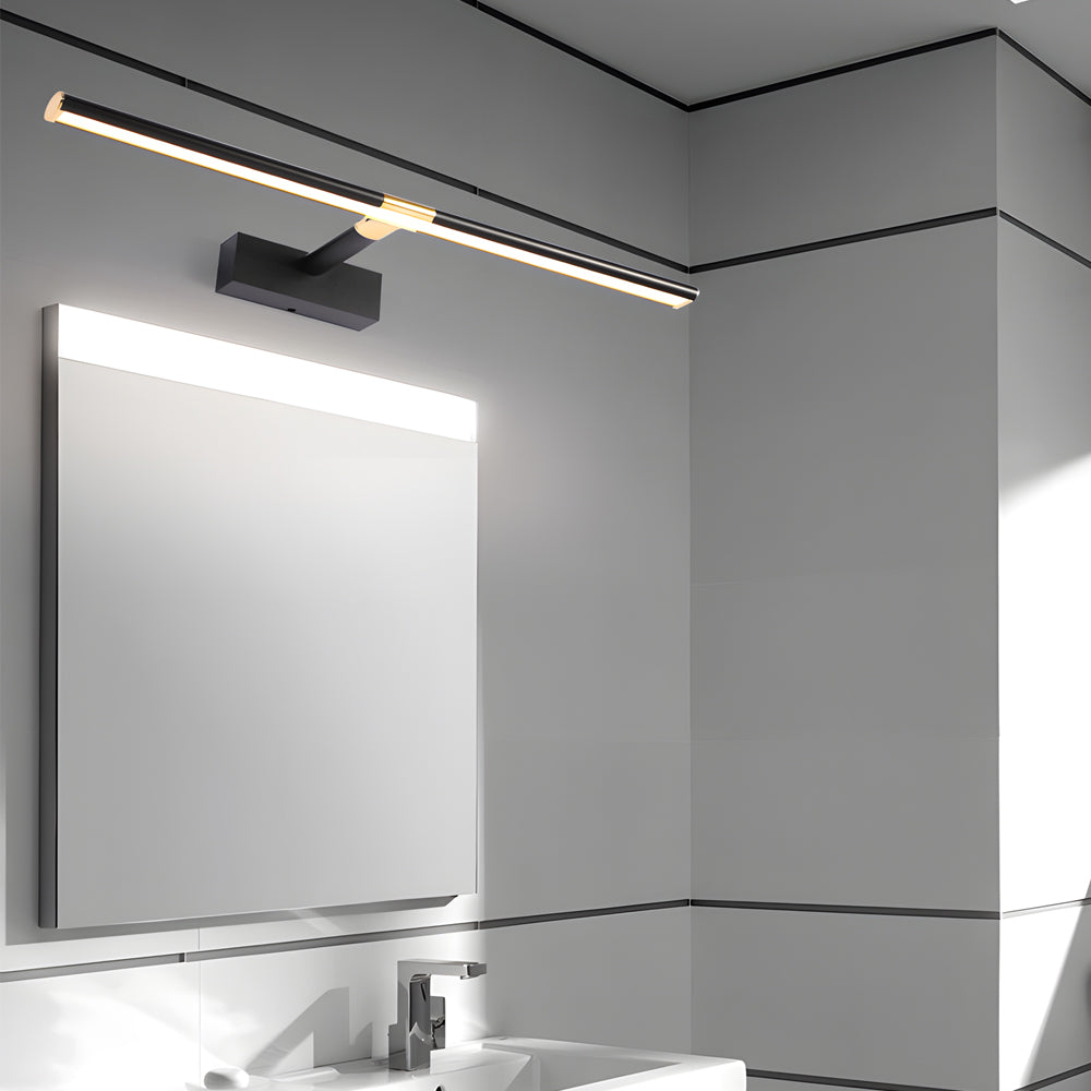 Retractable LED Bathroom Vanity Light with Adjustable Rod and Matte Finish