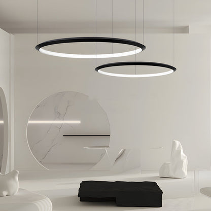 Black Ring Chandelier LED Pendant