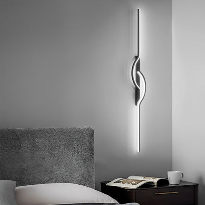 Strip Creative Stepless Dimming 3 Step Dimming Black Modern Wall Lamp