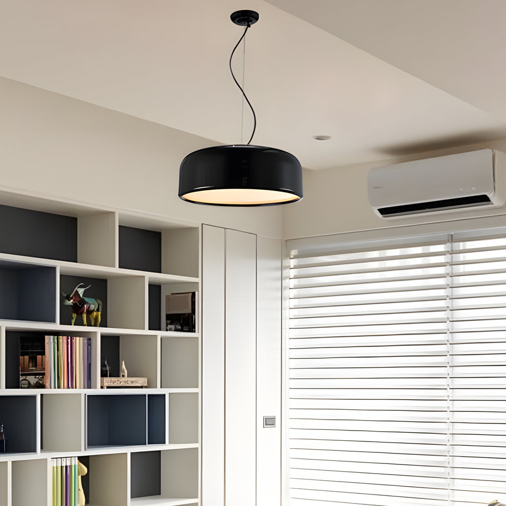 Smithfield Pendant Light: Modern Aluminum Hanging Fixture in Black/White