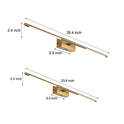 Modern Gold LED Bathroom Vanity Light  ??23.6" & 39.4", Warm & White Light for Stylish Illumination