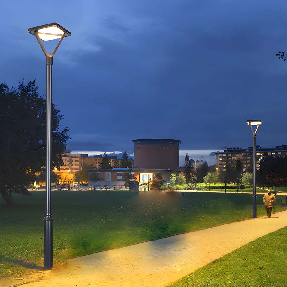 Black LED Solar Lamp Post and Pole Street Lights