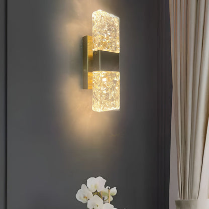 Creative Crystal Up and Down Lights LED Electroplated Modern Wall Sconces