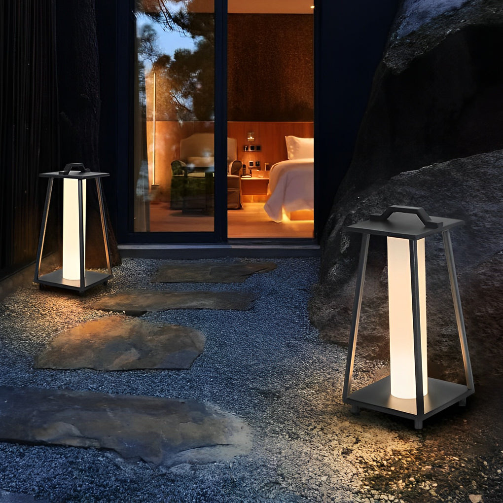 Portable Waterproof LED Removable Black Modern Outdoor Floor Lamp