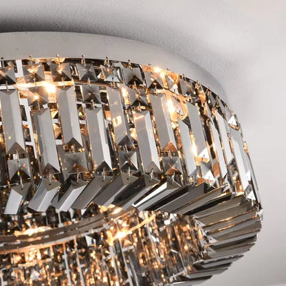 Specchio Smoke Grey Crystal Ceiling Light