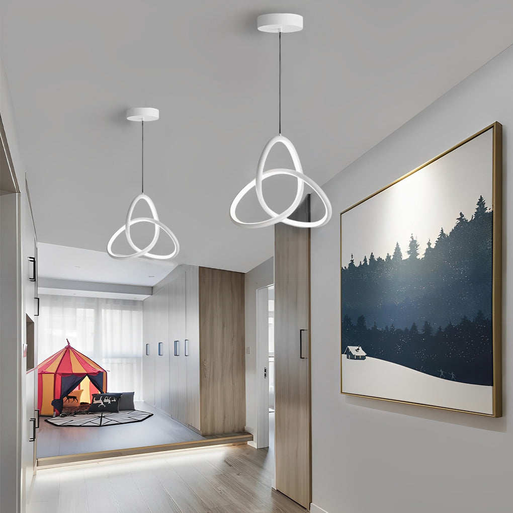 Circular Rings Creative Three Step Dimming LED Modern Chandelier Light