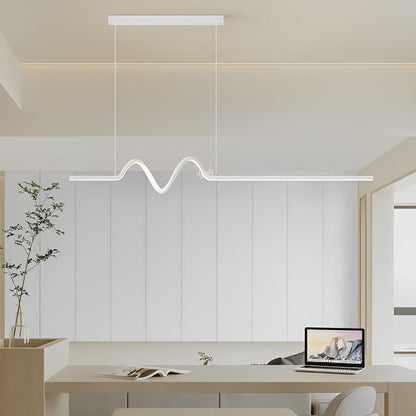 Creative Minimalist Wavy Strip LED Stepless Dimming Nordic Chandelier