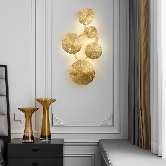 Stainless Steel Lotus Leaves Hollow Modern Decorative Wall Sconces Lighting