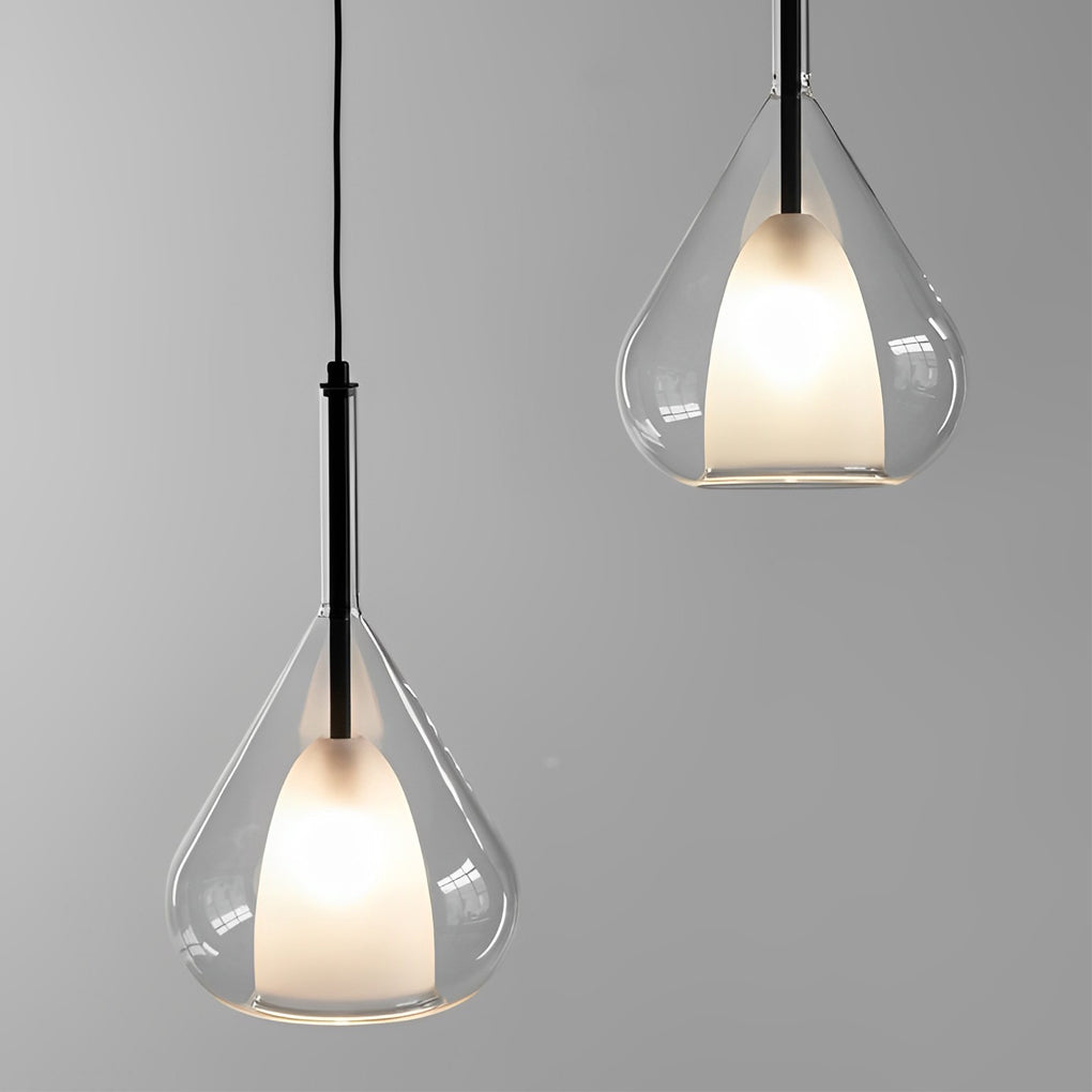 Raindrop Creative Double Layers Glass Nordic Pendant Lights Small Chandelier